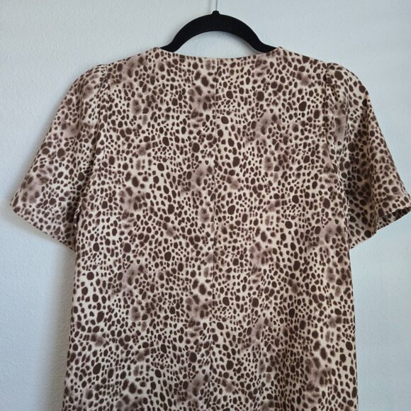 Target A New Day Oversized Swing Style Short Sleeve Dress Animal Print Size XS - Picture 8 of 9